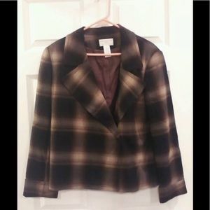 Worthington CHIC Ladies Plaid Blazer/Jacket 12P